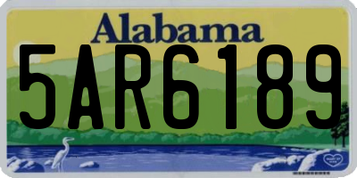 AL license plate 5AR6189