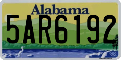 AL license plate 5AR6192