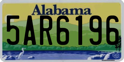 AL license plate 5AR6196