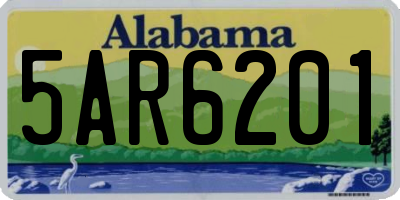 AL license plate 5AR6201