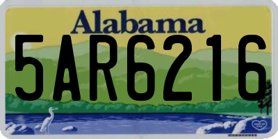 AL license plate 5AR6216