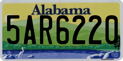 AL license plate 5AR6220