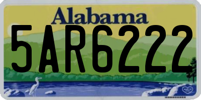 AL license plate 5AR6222