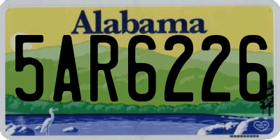 AL license plate 5AR6226