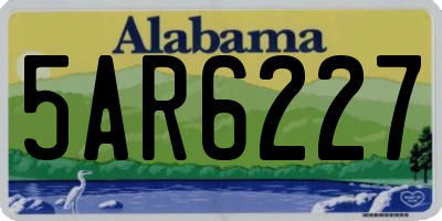 AL license plate 5AR6227