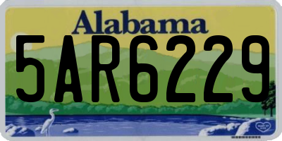AL license plate 5AR6229