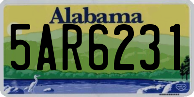 AL license plate 5AR6231