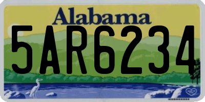 AL license plate 5AR6234