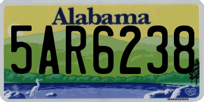 AL license plate 5AR6238