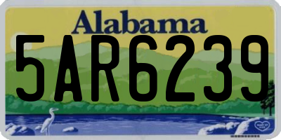 AL license plate 5AR6239