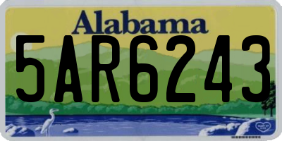 AL license plate 5AR6243