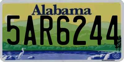 AL license plate 5AR6244