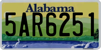 AL license plate 5AR6251