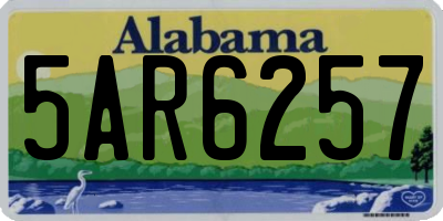 AL license plate 5AR6257