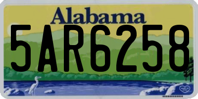 AL license plate 5AR6258