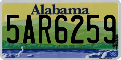 AL license plate 5AR6259