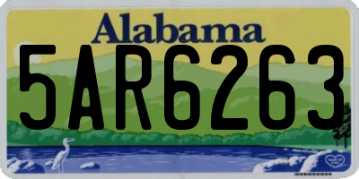 AL license plate 5AR6263