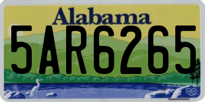 AL license plate 5AR6265