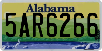 AL license plate 5AR6266