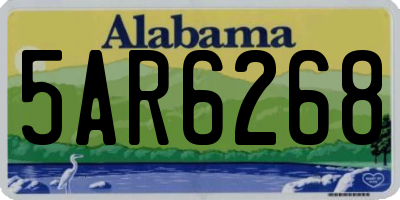 AL license plate 5AR6268