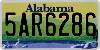 AL license plate 5AR6286