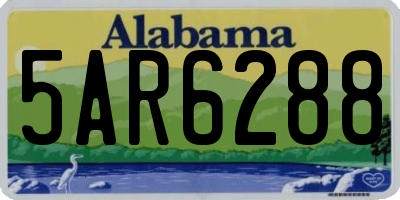 AL license plate 5AR6288