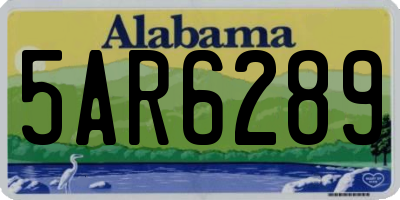 AL license plate 5AR6289