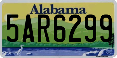 AL license plate 5AR6299