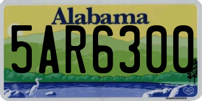 AL license plate 5AR6300