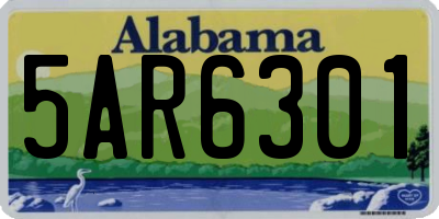 AL license plate 5AR6301