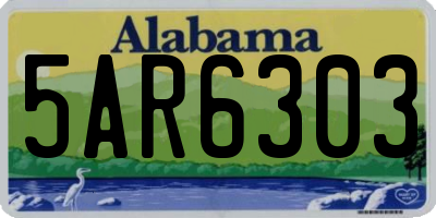 AL license plate 5AR6303