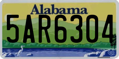 AL license plate 5AR6304