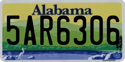 AL license plate 5AR6306