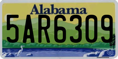 AL license plate 5AR6309