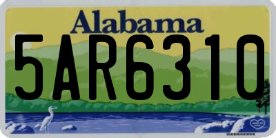 AL license plate 5AR6310