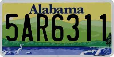 AL license plate 5AR6311