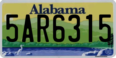 AL license plate 5AR6315