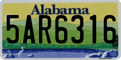 AL license plate 5AR6316