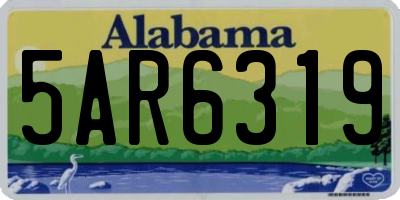 AL license plate 5AR6319