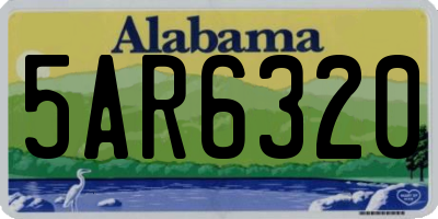 AL license plate 5AR6320