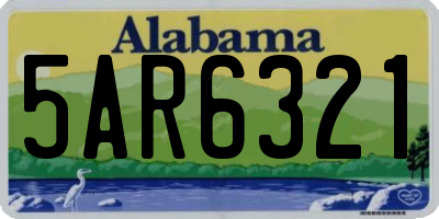 AL license plate 5AR6321
