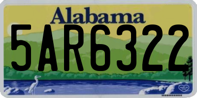 AL license plate 5AR6322