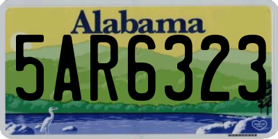 AL license plate 5AR6323