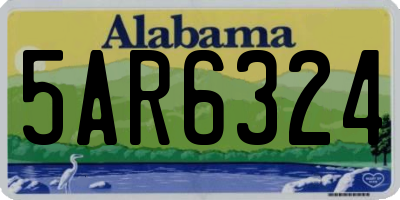 AL license plate 5AR6324