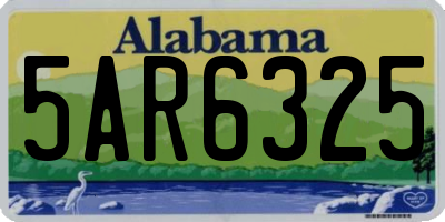 AL license plate 5AR6325