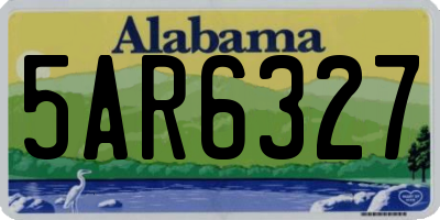 AL license plate 5AR6327