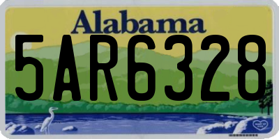 AL license plate 5AR6328