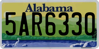 AL license plate 5AR6330