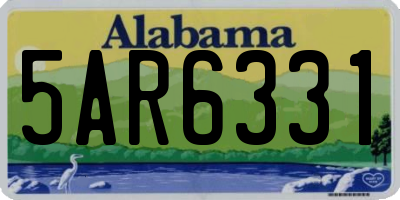 AL license plate 5AR6331