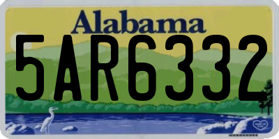AL license plate 5AR6332